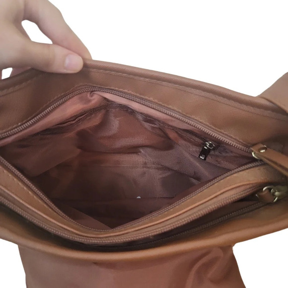 SALMON Tan Stripes Crossbody Bag - Picture 9 of 9